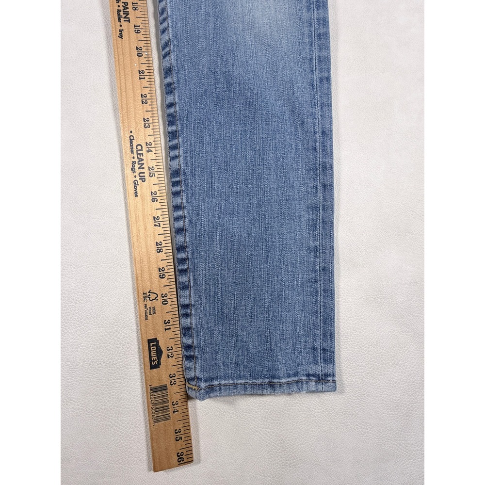 True Religion Womens Skinny Jeans Blue Low Rise Horseshoe Size 32 USA Made - Picture 4 of 13